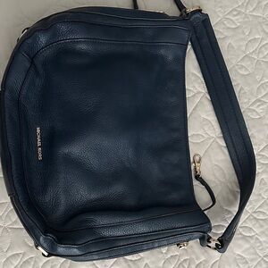 Michael Kors Navy Leather Shoulder Bag